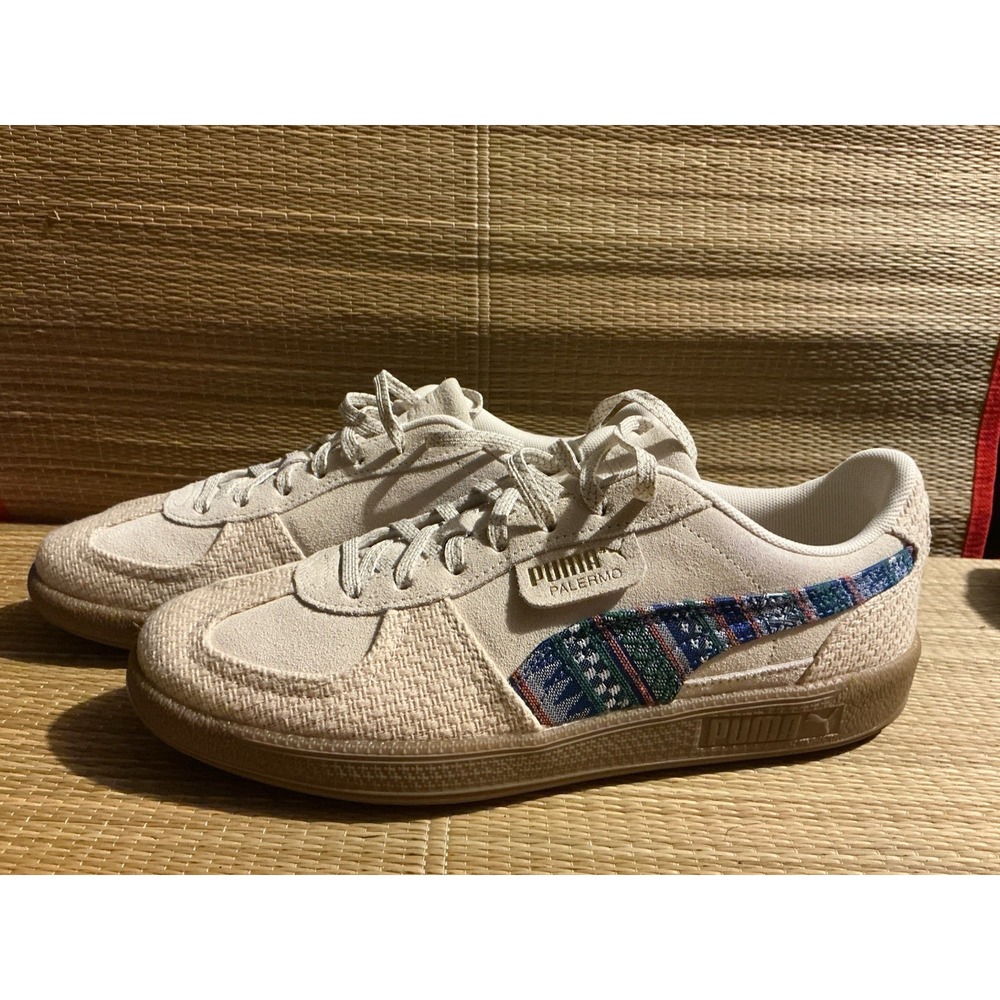 Puma Palermo 403526-01 Women Shoe Us 9 EU 40.5 Wheat Suede Gum Sole Aztec Accent